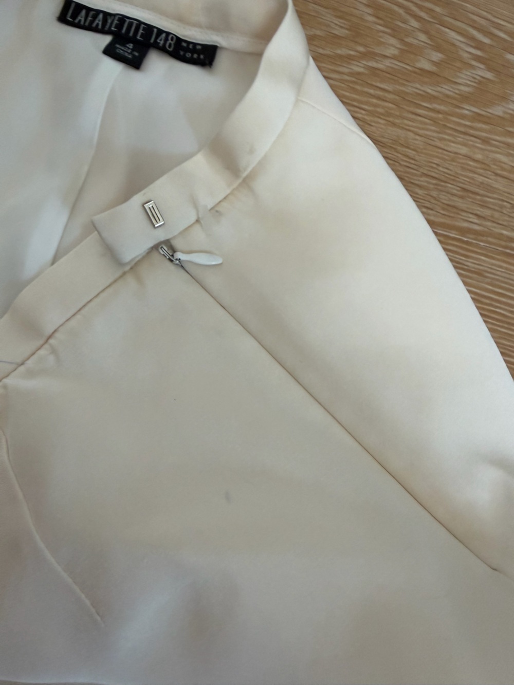 Lafayette 148 • Cream Silk Pants - Picture 7 of 10